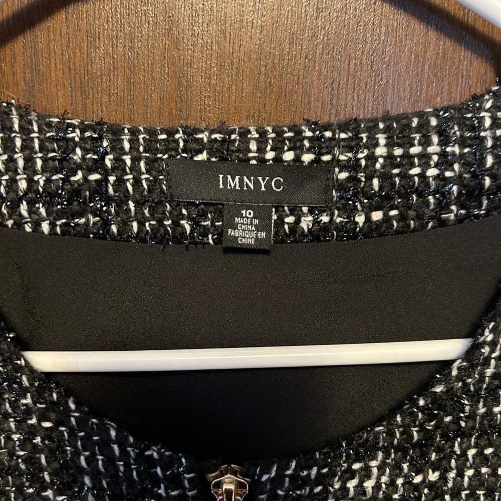 Isaac Mizrahi Women’s Black Tweed Jacket Blazer Size 10 - Picture 3 of 7